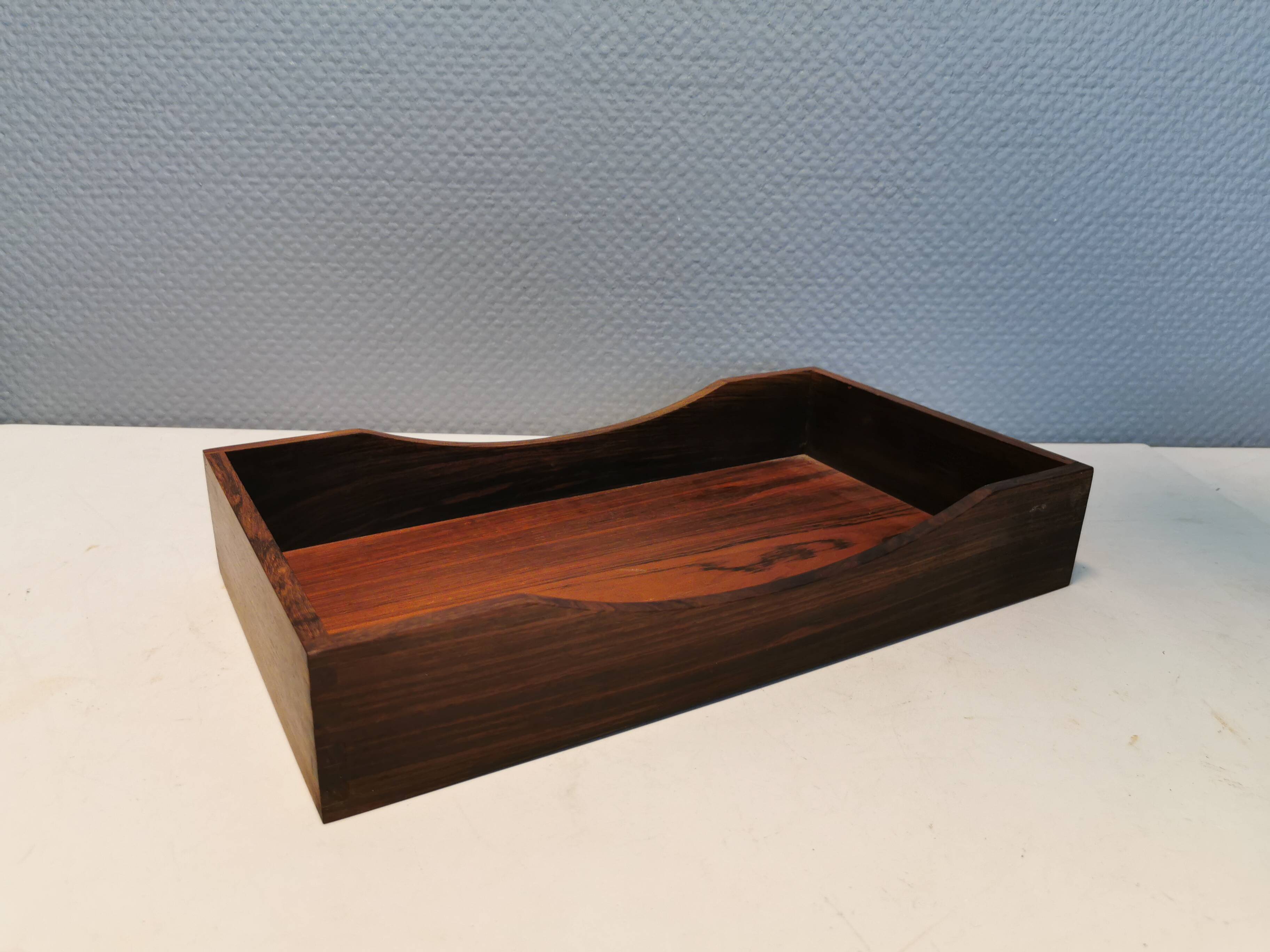 Letter or serving tray in solid rosewood, Danish design 1960s.
