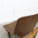 Atypical 1960s curved wood children's chair
