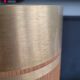 Vintage table lamp with brushed aluminium base - cylinder shade