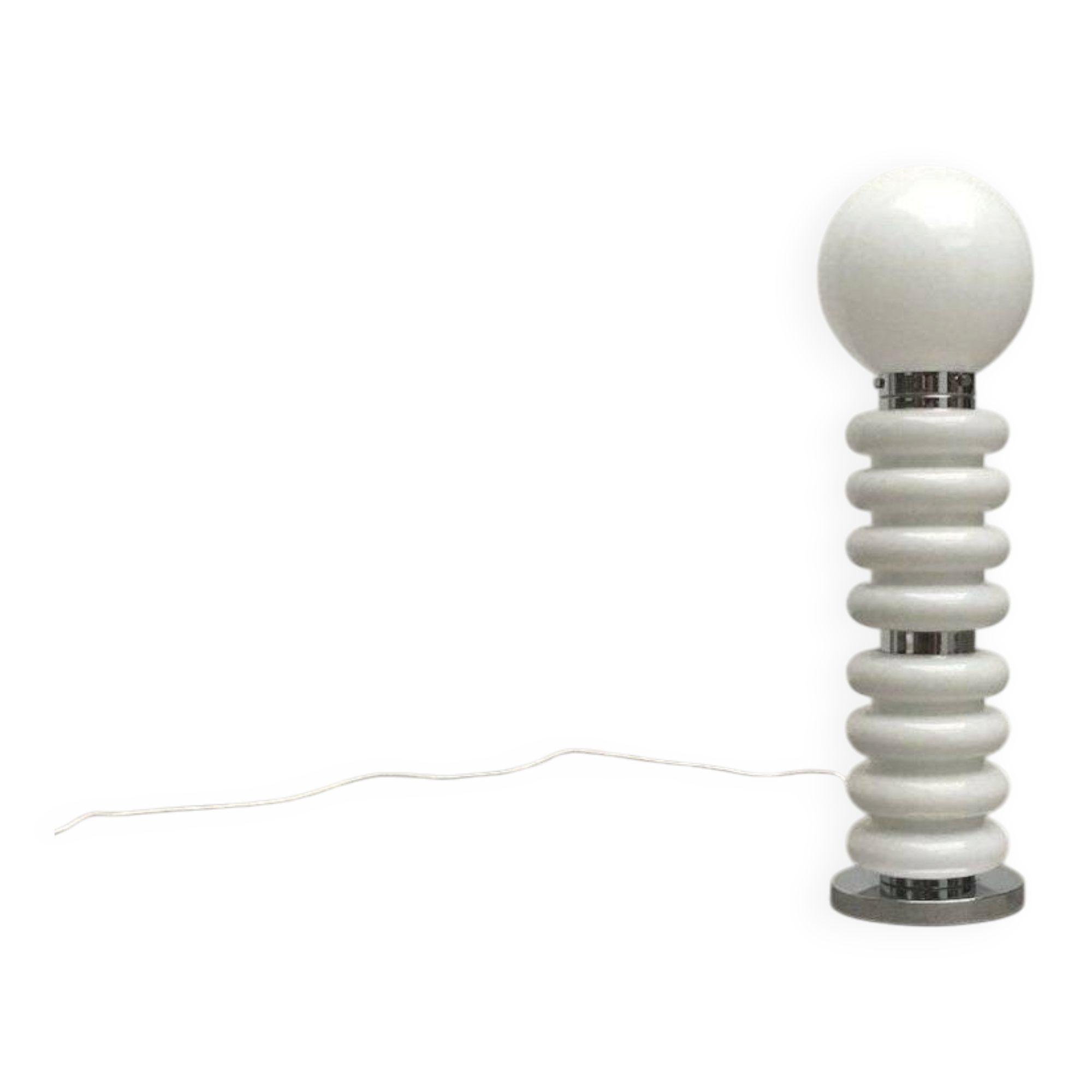 Mid-century space age glass floor lamp by Carlo Nason for JBS, 1960s.