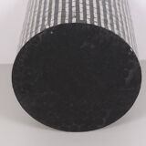 Pearlescent Mosaic Coffee Table Black&Cream 40x43 cm