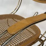 Vintage rocking chair brass bentwood design 1970s