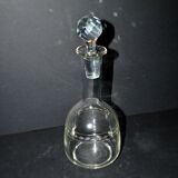 Antique carafe engraved with a laurel frieze, circa 1900