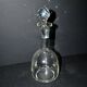 Antique carafe engraved with a laurel frieze, circa 1900