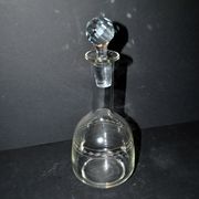 Carafe ancienne gravée frise de laurier 1900