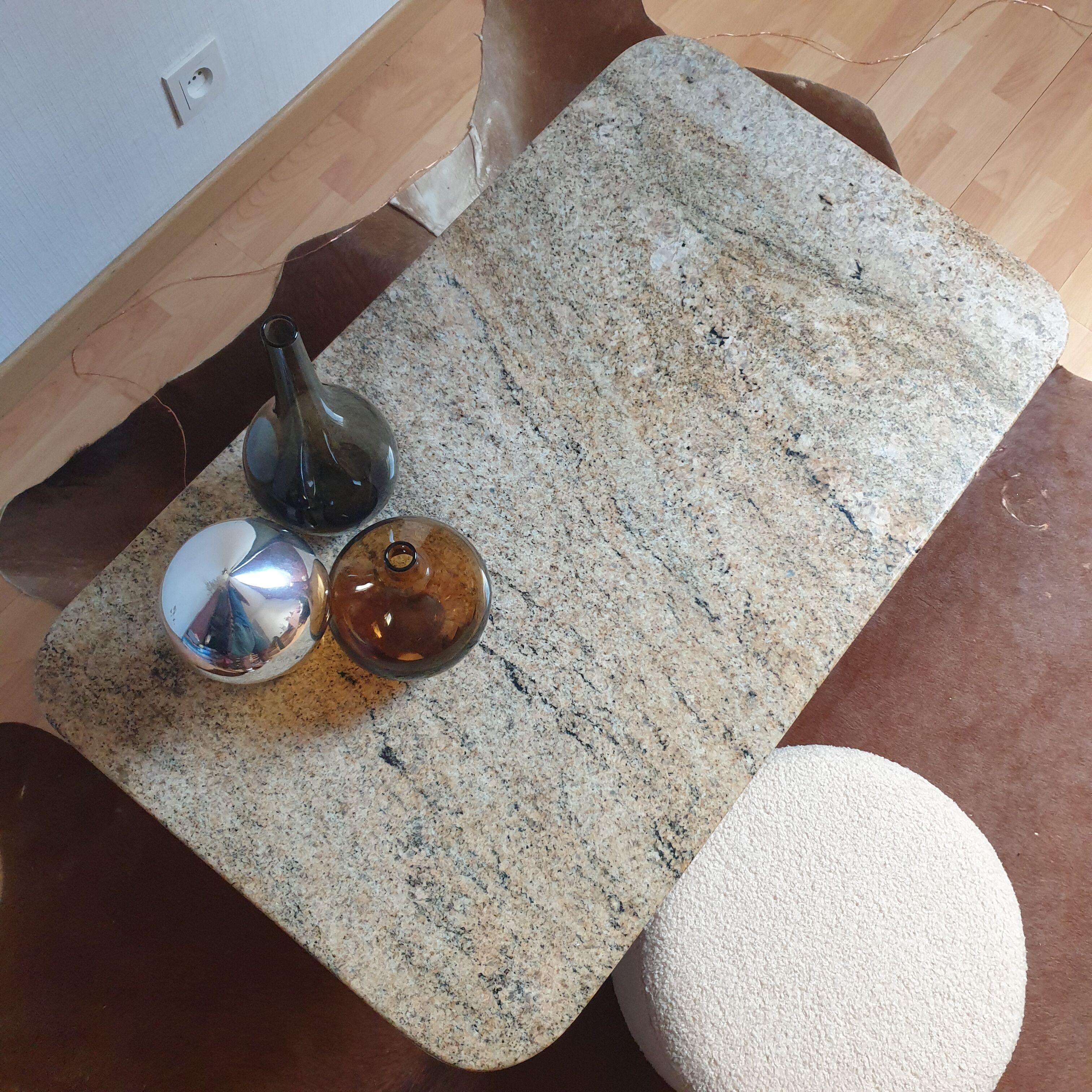 Vintage travertine coffee table