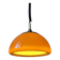 Lampe à Suspension Vintage Cosack Leuchten Plexiglas Marron - Orange