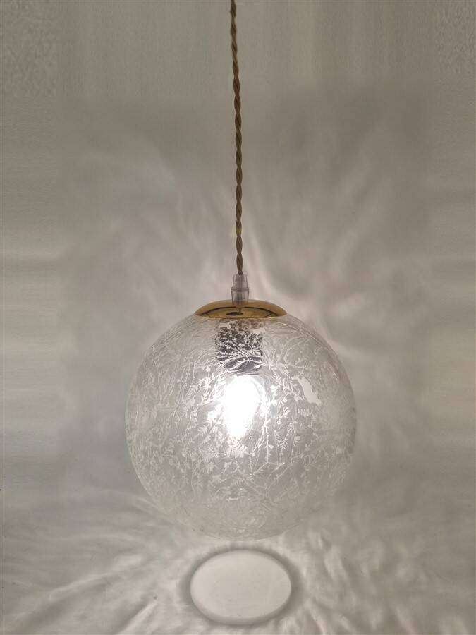 Frosted glass pendant light