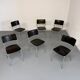 Set of 6 stackable chairs designed by Gustav Hassenpflug, Bauhaus, 1940s.