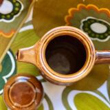 Ochre ceramic teapot