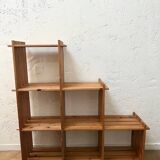 80' pine staircase bookcase shelf