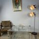Table basse Hollywood Regency en altuglass et verre 1970'S