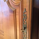 Vintage glass library in solid cherry