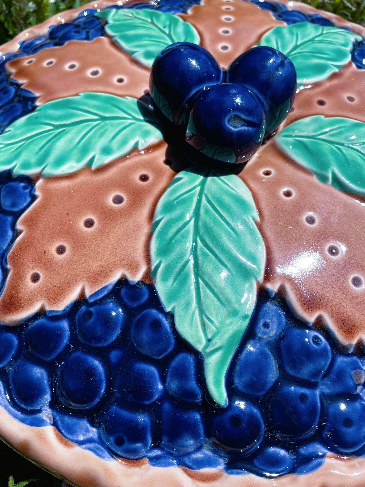 Illusion pie dish blueberry pie