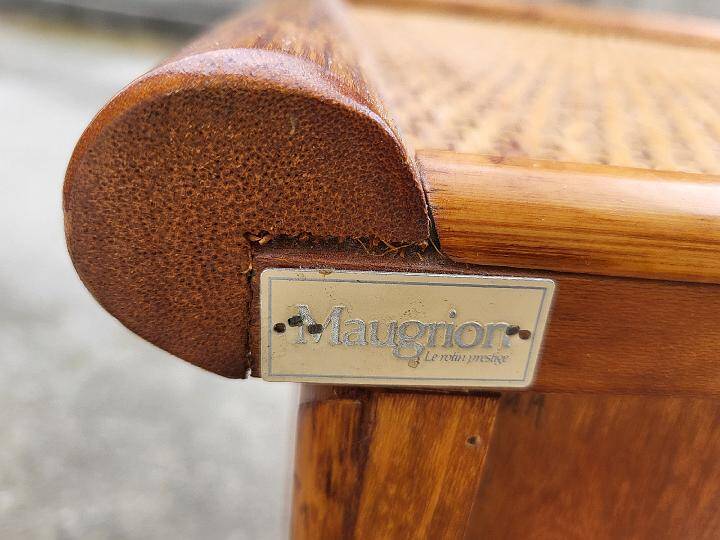 Vintage maugrion rattan 7-drawer chest of drawers