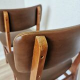 Vintage STOL Kamnik Dining Chairs (Set of 4): Mid-Century Leather Seat