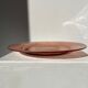 Molded pink glass dish art nouveau patterns D: 31.5cm