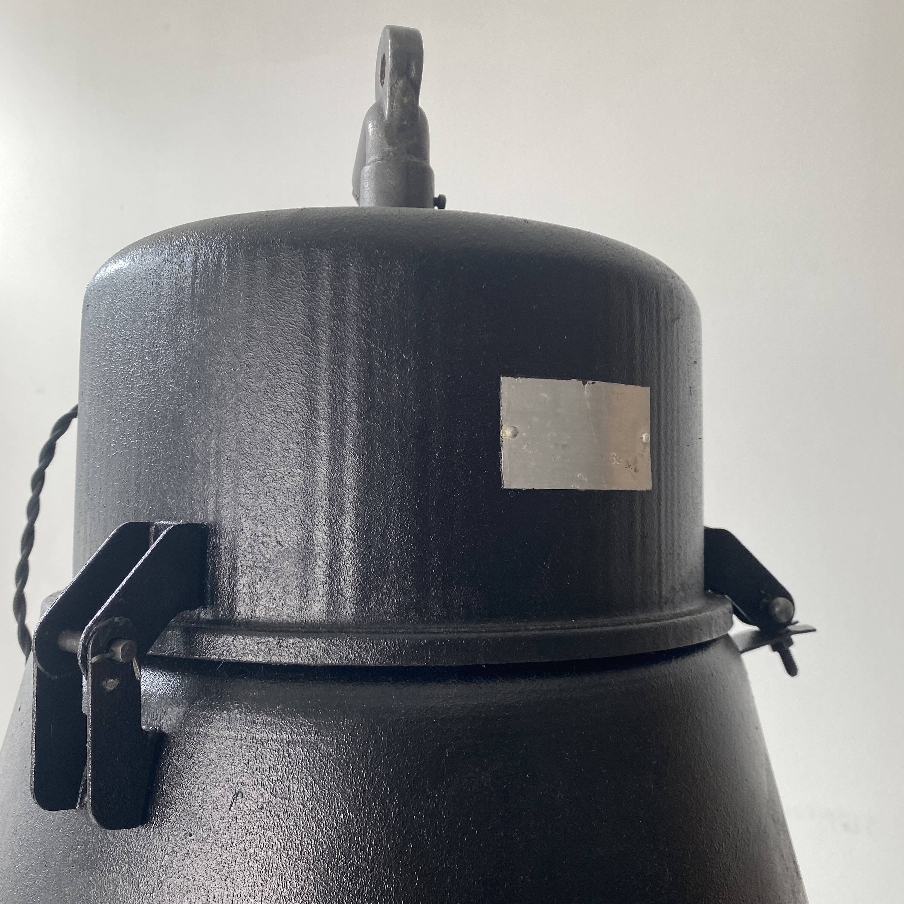 IMPRESSIVE VINTAGE POLISH INDUSTRIAL XXL SUSPENSION LIGHT