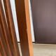 Set of 6 Calligaris dining chairs in wood and Alcantara.
