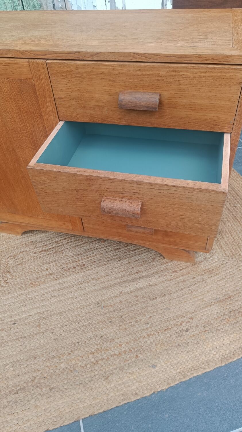 Vintage wooden sideboard – 4 drawers and cupboard