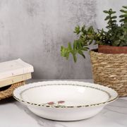 Large dish, salad bowl st. amand, red roses