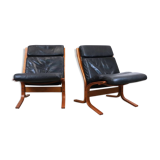 Siesta leather armchairs, Ingmar Relling, Norway, 1960