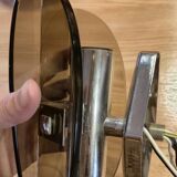 Stunning smoked glass wall sconces from the 1970s.