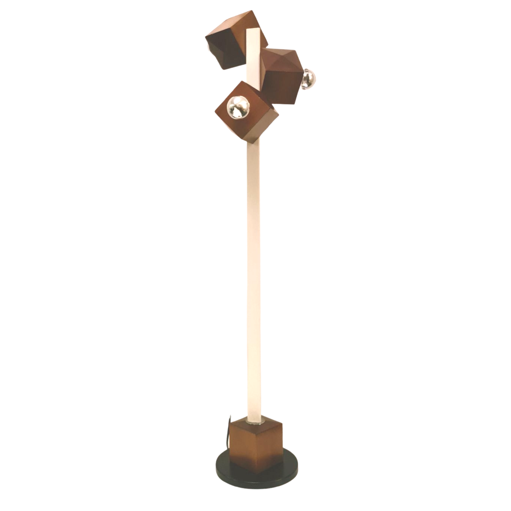 Large modernist cubist table lamp, Italy 1960s