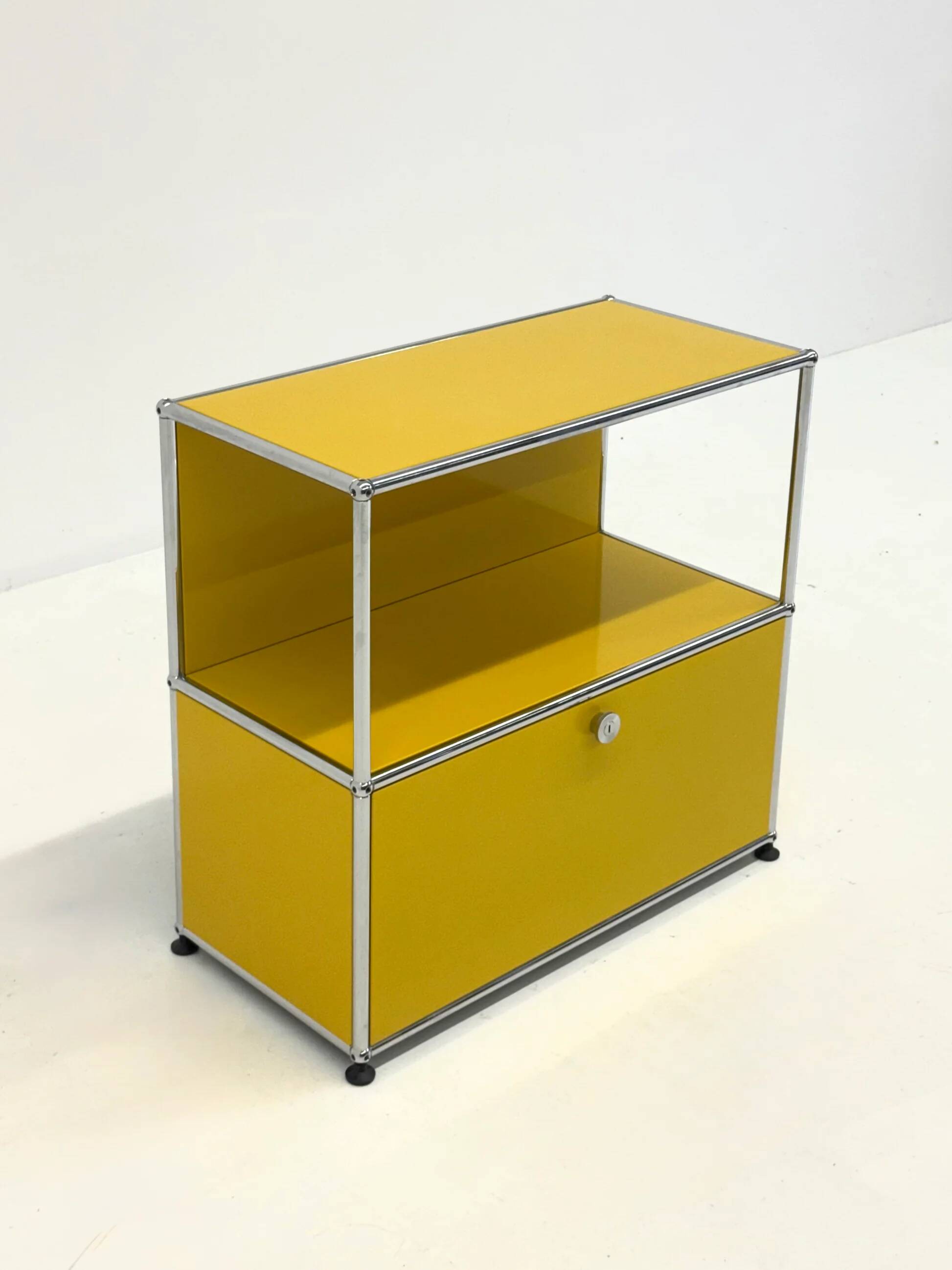 USM Haller cabinet in yellow