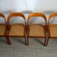 4 chaises Gondole de Baumann, années 70