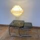 Lot de 2 tables gigognes vintage. 1970.