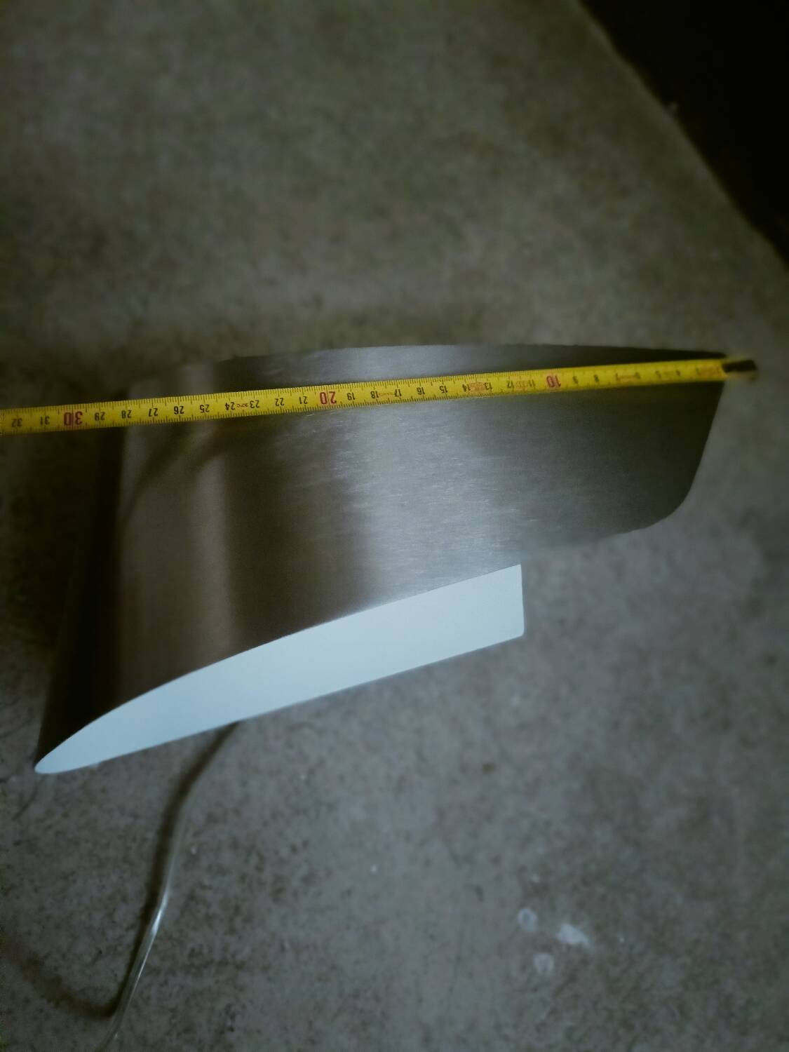 Brushed steel wall light Space Age