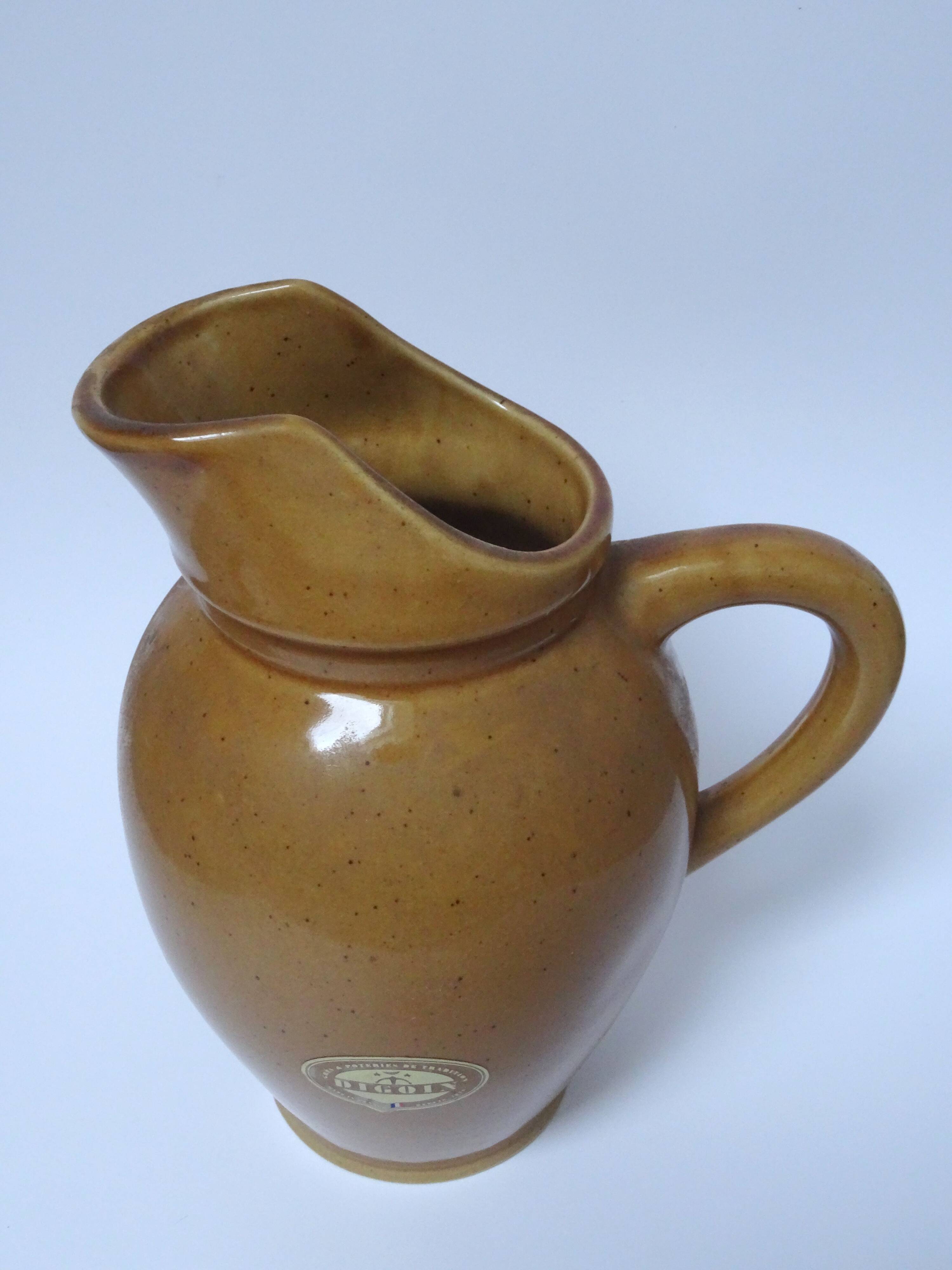 Stoneware carafe pitcher from Digoin