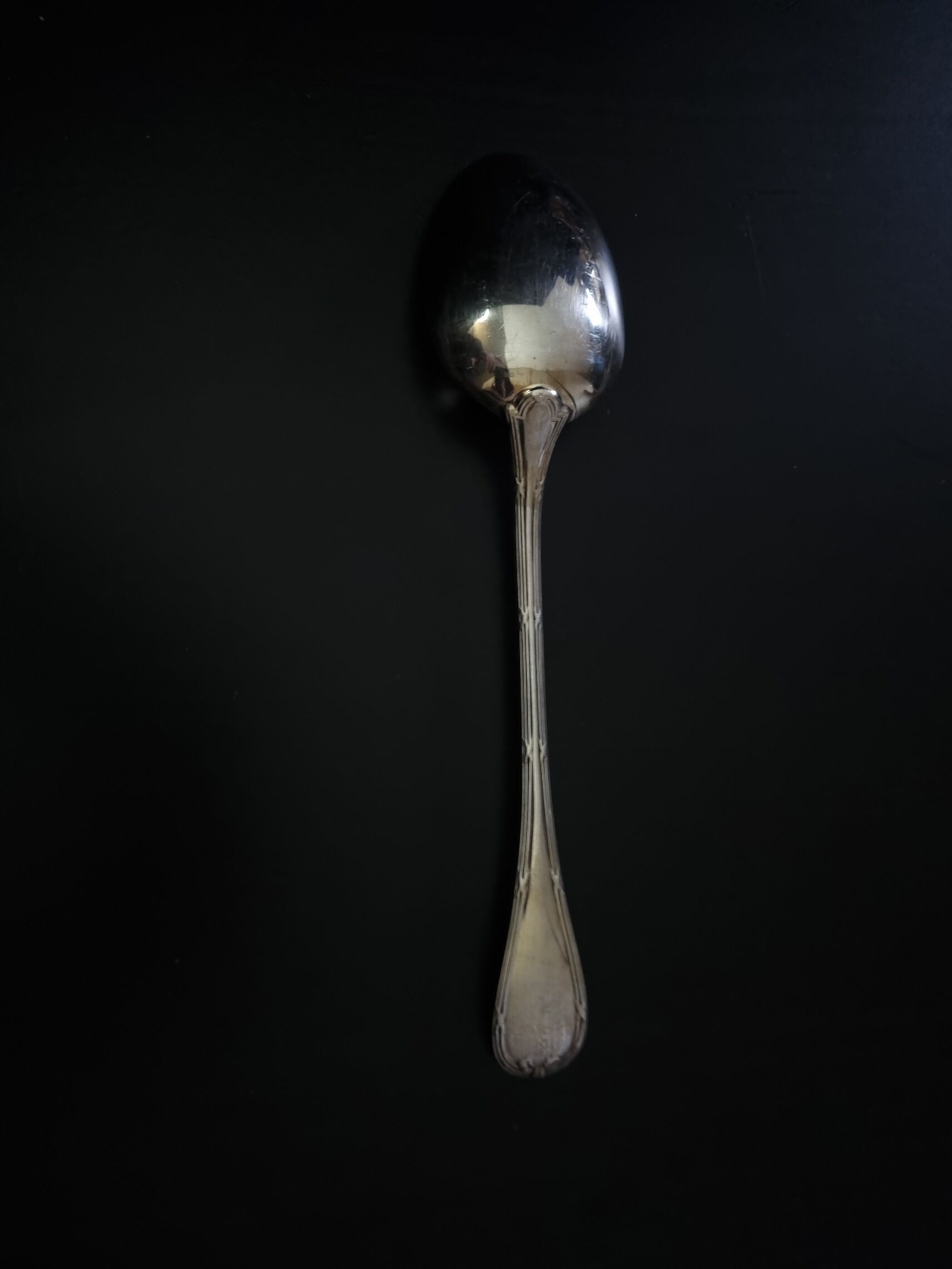 Ribbon model serving spoon, Christofle