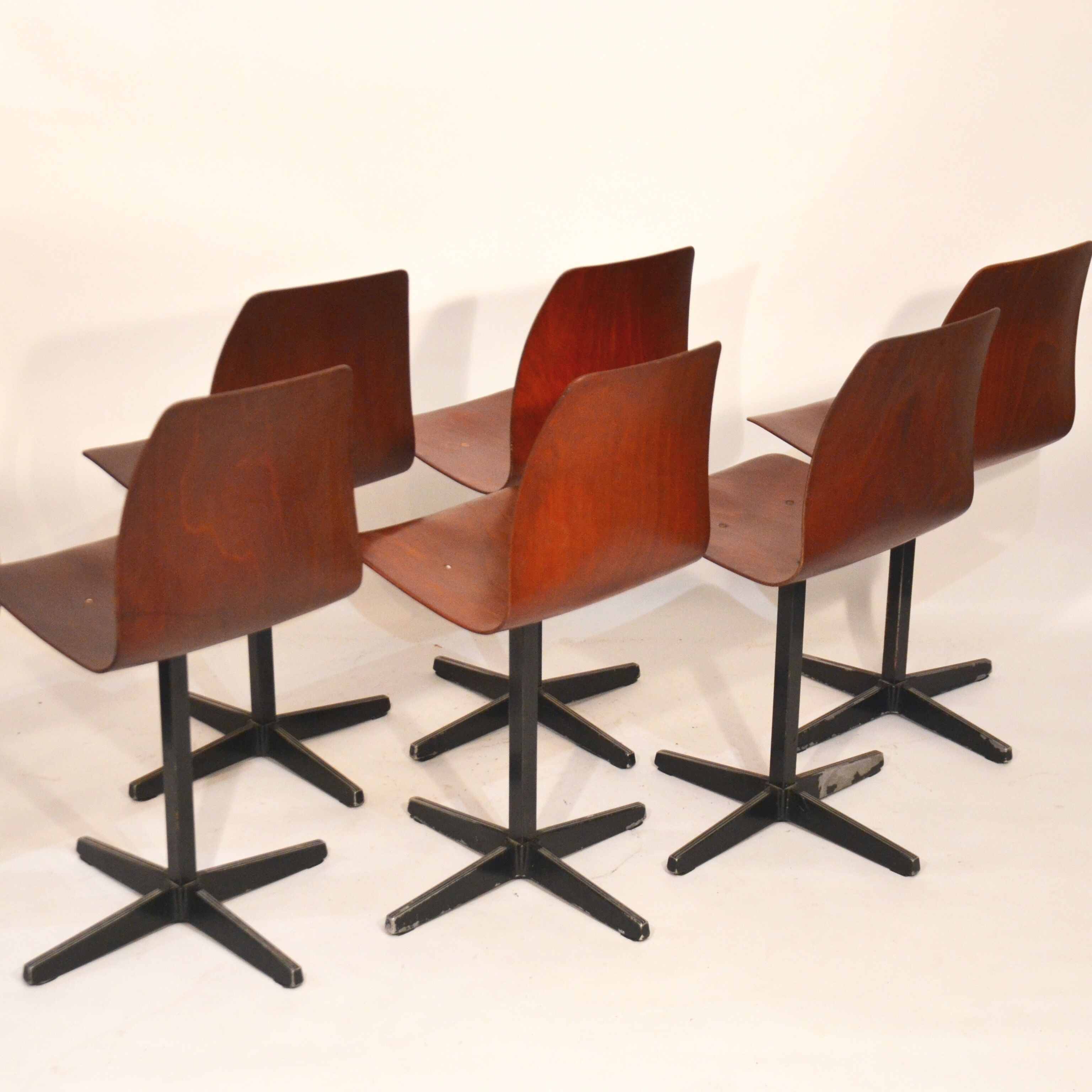 Set of 6 chairs Pagholz foot star