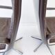Wilkhahn Delta Highback set of 2 brown leather armchairs by Delta Design