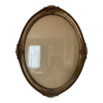 Cadre bois ancien avec vitre