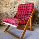 Vintage IKEA pine lounge chair from 1974