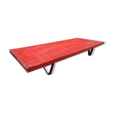 Old wooden and metal railway pallet