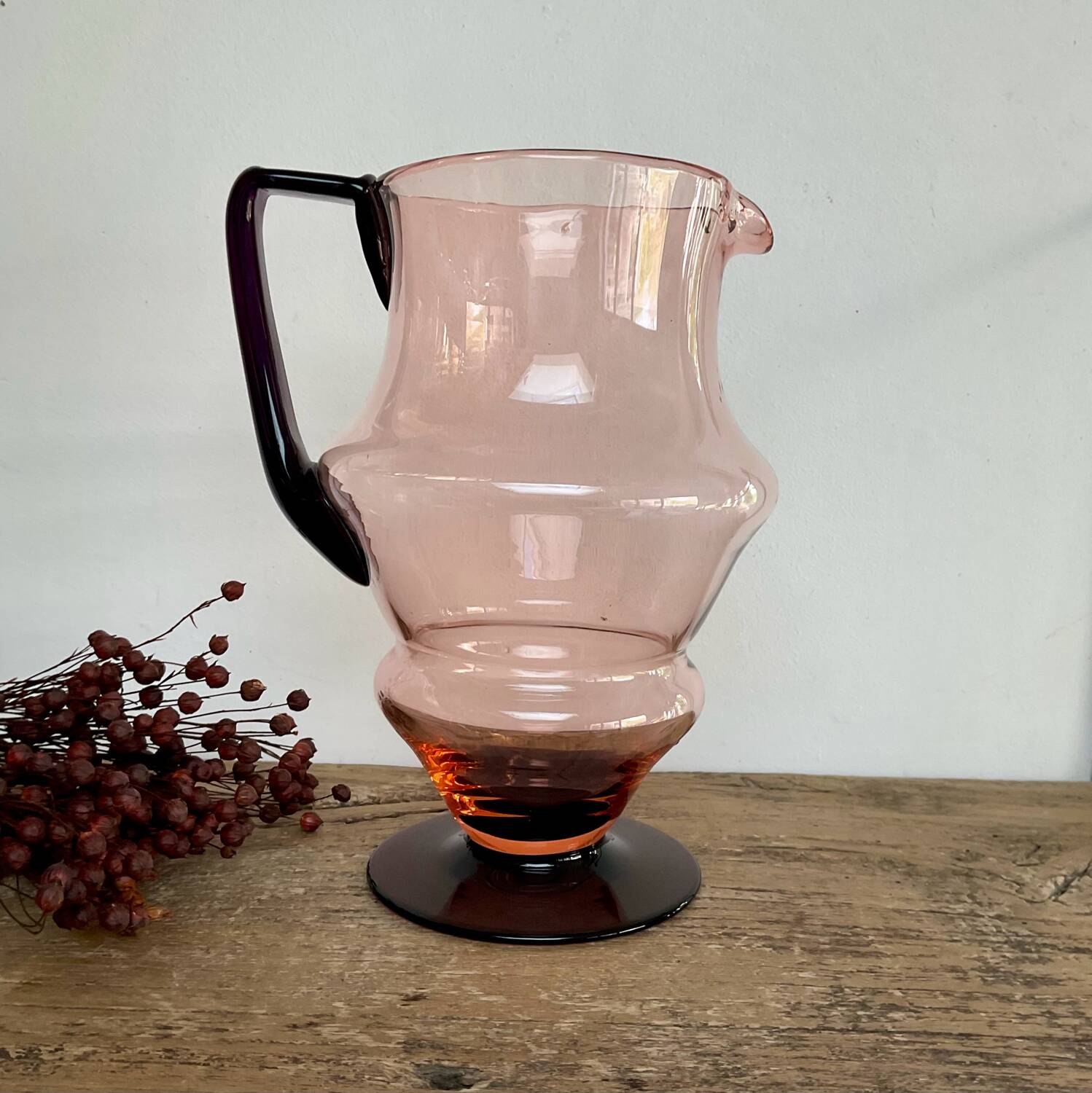 Blown glass jug