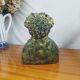 Clay sculpture of mother nature holding eggs, vintage modern figurative art