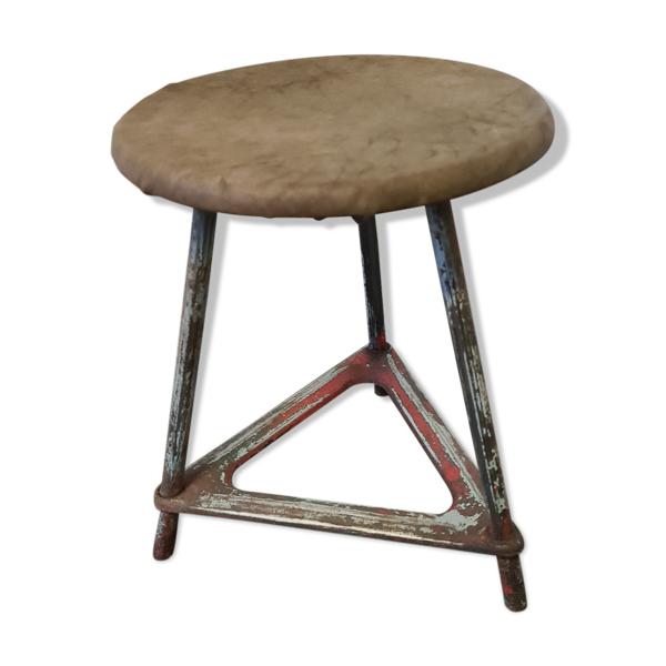 Tabouret industriel en métal et bois — Beyit