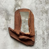 Brutalist terracotta mirror 1960