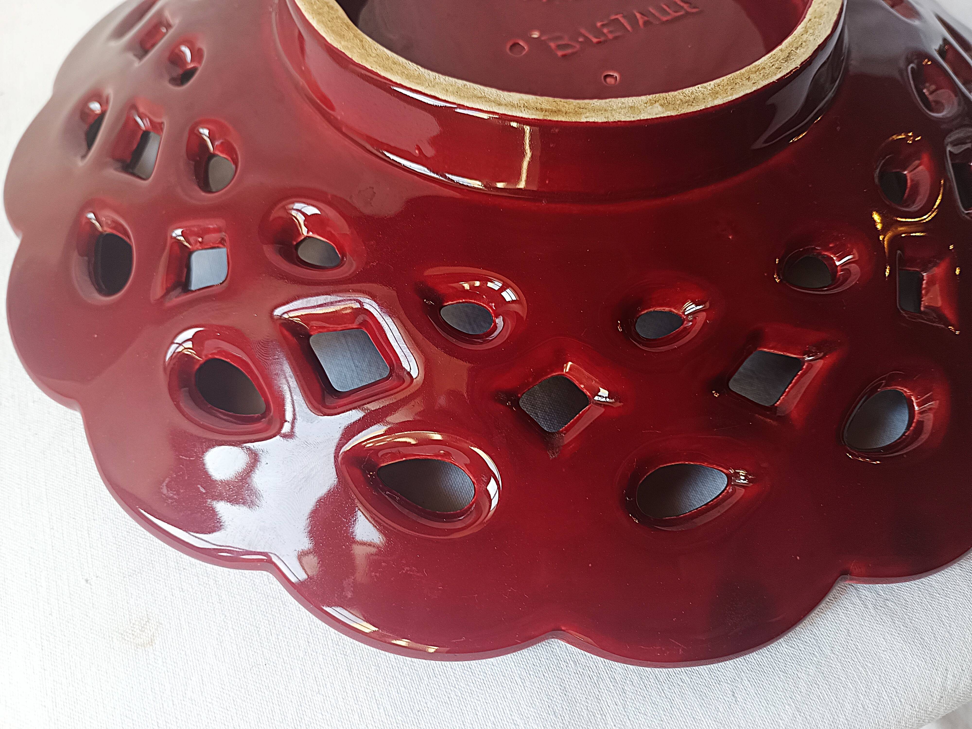 Saint Clément ceramic plate bowl barbotine fruit bowl