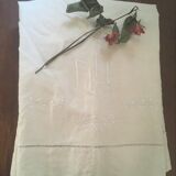 Old linen sheet monogrammed A M