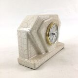Clock Art deco in cracked earthenware