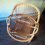 Vintage rattan armchair