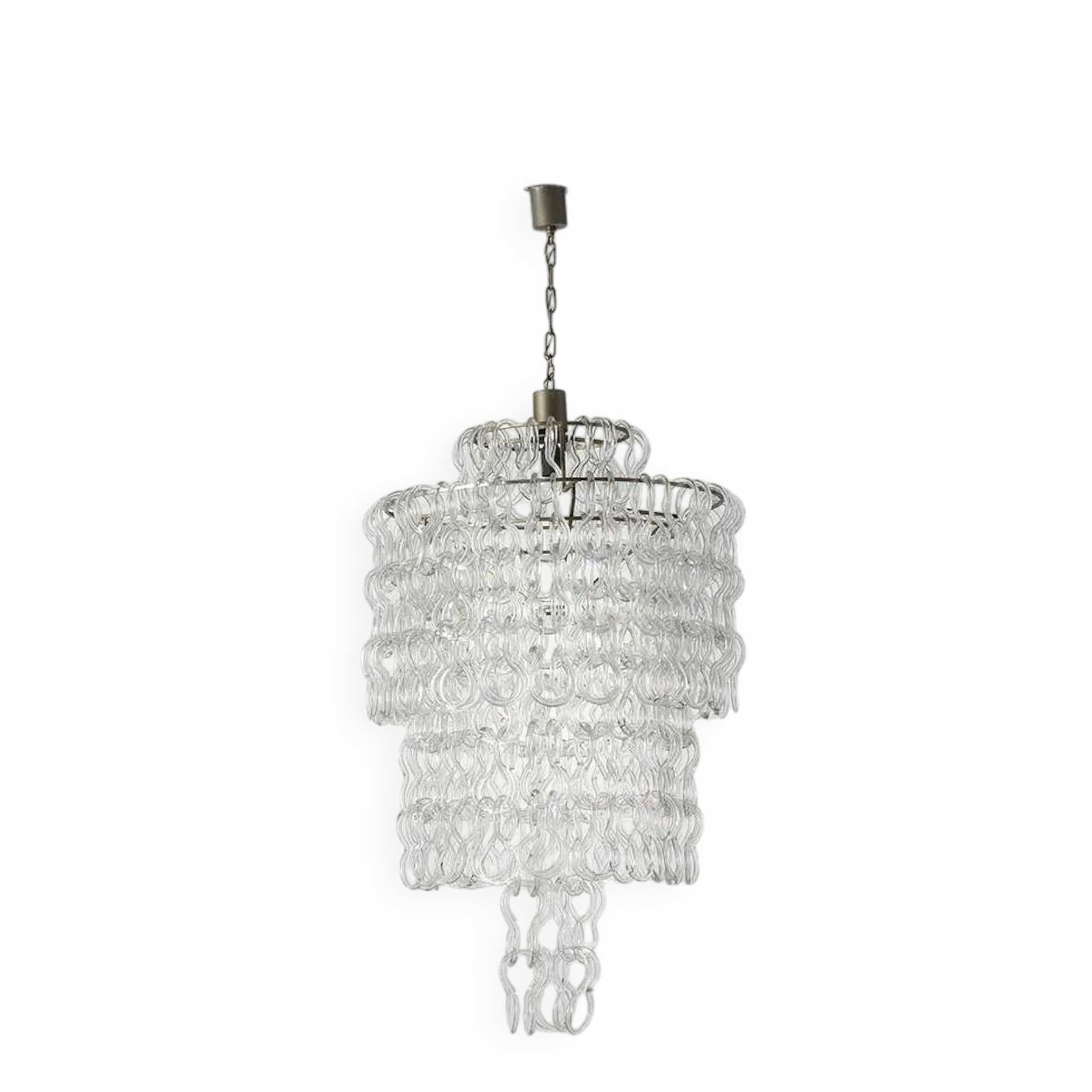 Angelo Mangiarotti Murano glass ceiling light model Giogali