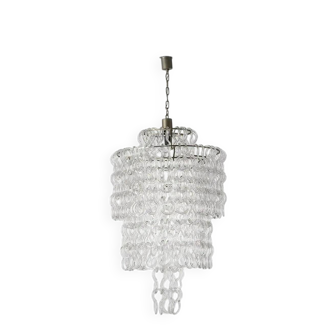 Angelo Mangiarotti Murano glass ceiling light model Giogali