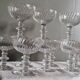 11 crystal champagne coupes - late 19th century
